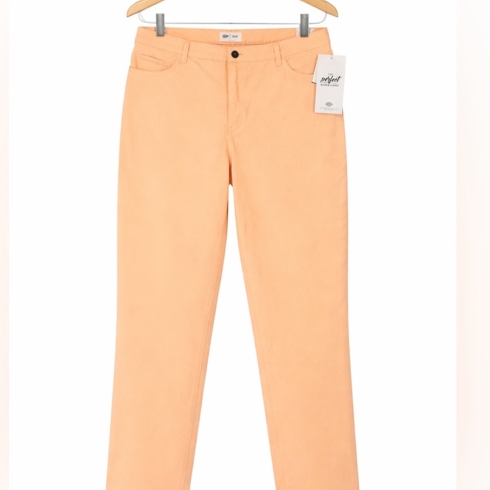 NWT Dickies Perfect Shape Capri Pants Womens 16 Peach Stretch Mid Rise Summer